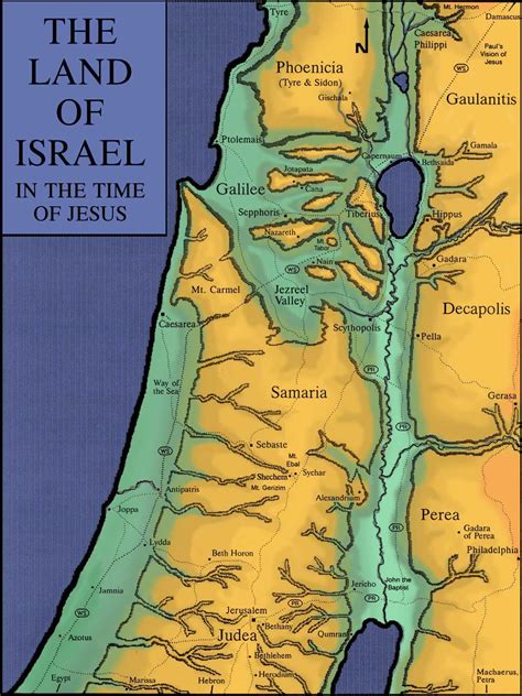 Map of Israel during the Time of Jesus